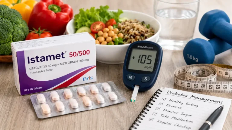 Istamet 50/500 Uses: Benefits, Dosage, Side Effects & Precautions