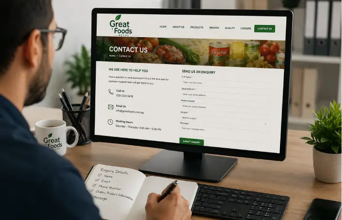 greatfoods-customer-support-contact-process